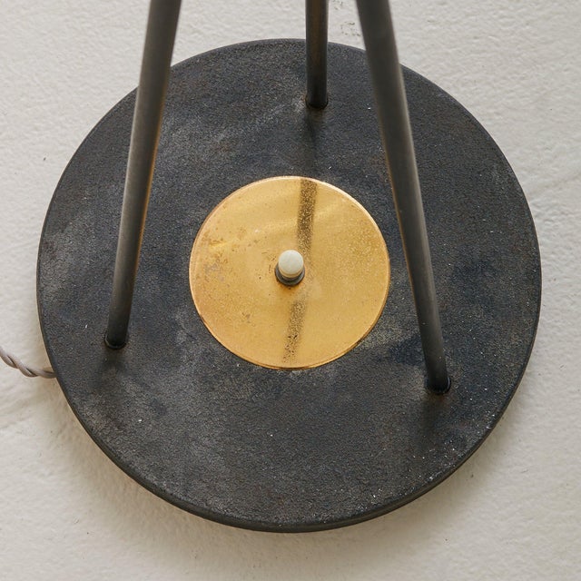 Stilnovo Italian 3-Arm Metal Star Motifs Floor Lamp in the Manner of Stilnovo, 1950s For Sale - Image 4 of 9
