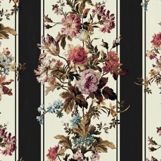 House of Hackney Rosetta Garland Wallpaper - Noir For Sale