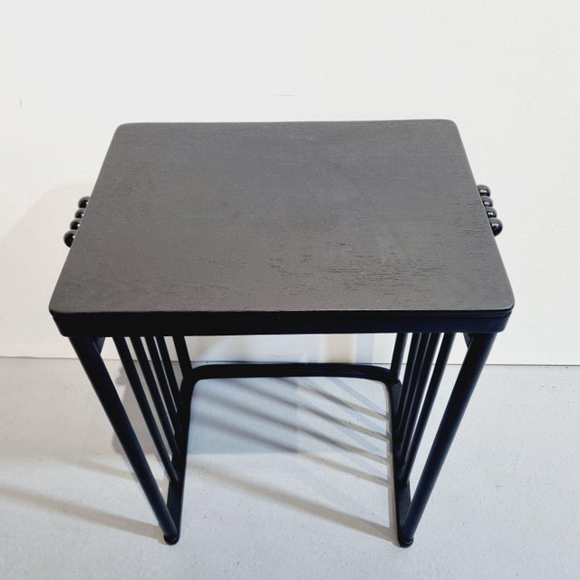 Black Secessionist Side Table from Josef Hoffmann, Vienna, 1930s For Sale - Image 8 of 13