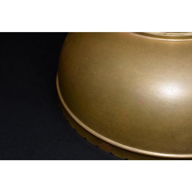 Antique Brass Ceiling Light Lamp Shade For Sale - Image 9 of 12