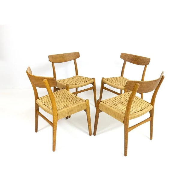 Ch23 Dining Chairs by Hans J. Wegner for Carl Hansen & Søn, Set of 4, in Very Good conditions. Designed 1950 to 1959 This...