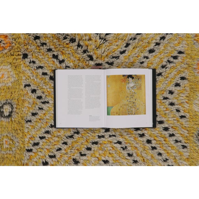 Yellow Vintage Swedish Rya Rug With Yellow and Black Geometric Pattern - Rug & Kilim For Sale - Image 8 of 9