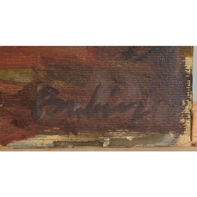 Laimonis Bubieris, at the End of the Working Day in Liepāja. 1963, OIl and Cardboard, in Good conditions. Designed 1960 to...