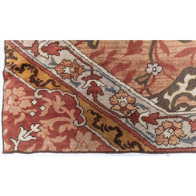 Traditional Doris Leslie Blau Antique Turkish Oushak Rug For Sale - Image 3 of 11