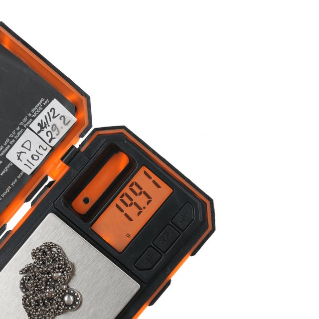 Retired James Avery Beaded cross pendant with necklace in sterling For Sale - Image 9 of 9