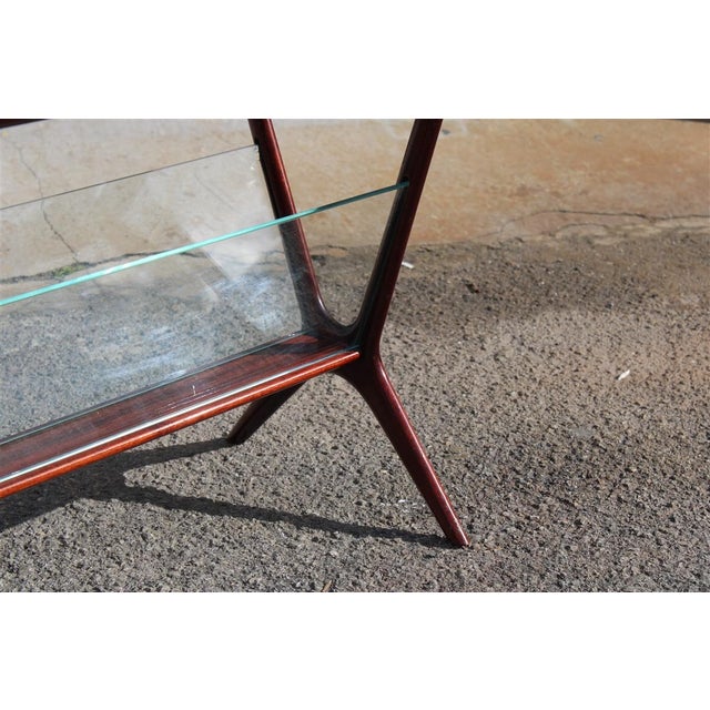 Wood Bar Table with Tray by Ico Parisi for De Baggis, 1950s For Sale - Image 7 of 13