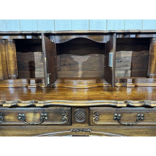 Brown Louis XV Provençal Sideboard with Sliding Doors in Walnut, 1950s For Sale - Image 8 of 18