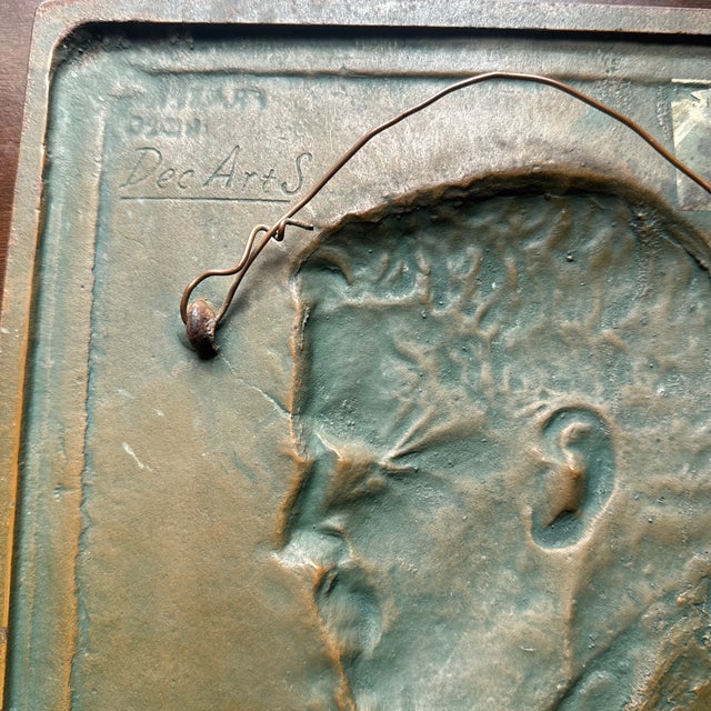 Metal 1920 James Earle Fraser Theodore Roosevelt Bronze Bas-Relief Memorial Plaque For Sale - Image 7 of 8