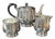 Vintage English Silver-Plated Tea and Coffee Service by Mappin & Webb, 1930s, Set of 3 For Sale