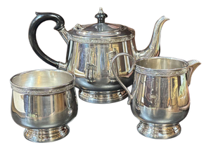 Vintage English Silver-Plated Tea and Coffee Service by Mappin & Webb, 1930s, Set of 3