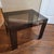 Mid-Century Modern Vintage 1970s Smoked Lucite Acrylic End Table With Beveled Top For Sale - Image 3 of 16