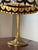 Traditional Vintage Tiffany Revival Leaded Stained Glass Table Lamp With Cast Brass Tree-Form Base For Sale - Image 3 of 12