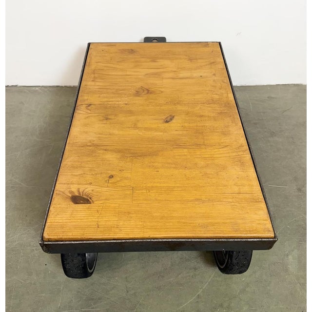 Industrial Black Coffee Table Cart, 1960s For Sale - Image 12 of 14