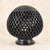 Contemporary Hand-Carved Barro Negro Lattice Vessel, Sculptural Black Pottery Lantern Form For Sale - Image 3 of 11