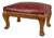 Antique Edwardian Maple Carved Footstool Ottoman For Sale