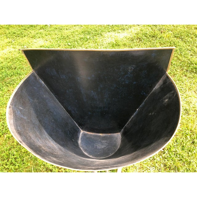 Traditional Flora and Fauna Decoupage Metal Grape Hod For Sale - Image 3 of 10