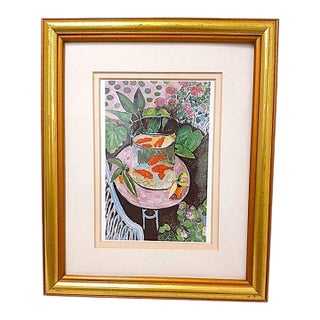 Framed Art 9x11 Goldfish by Henri Matisse Print Reproduction of 1912 Painting For Sale
