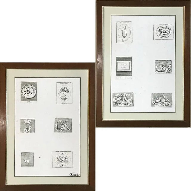 Pair 19th Century French Neoclassical Framed Engravings For Sale - Image 12 of 12