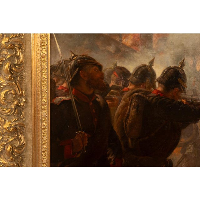 Pair French Franco-Prussian Historical Military War Propaganda Oil Paintings by Charles Louis Muller, 1870 For Sale - Image 13 of 18