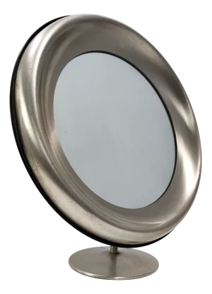 Vintage Round Anodized Brass Vanity Mirror by Sergio Mazza, 1970s