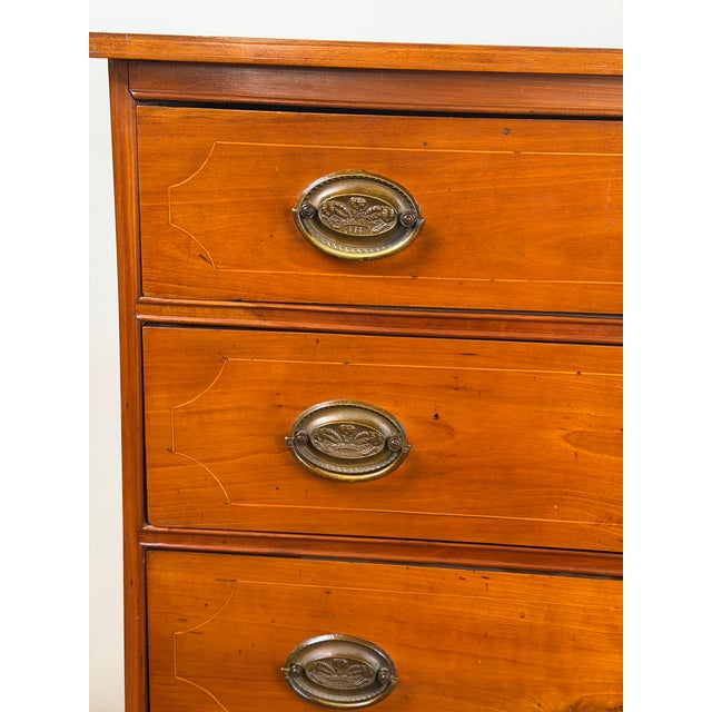 Pennsylvania Federal Cherry Four-Drawer Chest With Satinwood String Inlay, Circa 1800–1820, Attributed For Sale - Image 10 of 13