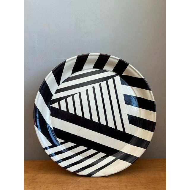 Vintage Geometric Lacquer Decorative Tray For Sale - Image 11 of 12