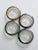 Silver Mid Century Leonard Silver Plate and Glass Coaster Set 4 For Sale - Image 8 of 12