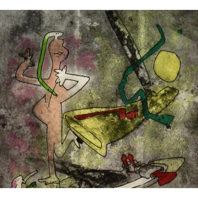 1970s Roberto Matta "Centre Noeuds" Planche #3 1974 Original Print For Sale - Image 5 of 7