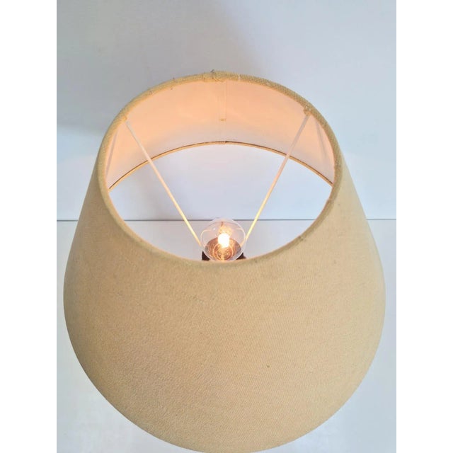 Mid-Century Brutalist Wooden Table Lamp, France, 1950s For Sale - Image 4 of 8