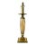 1970s Speer Hollywood Regency Amber Seeded Glass & Solid Brass Palm Leaf Lamp For Sale