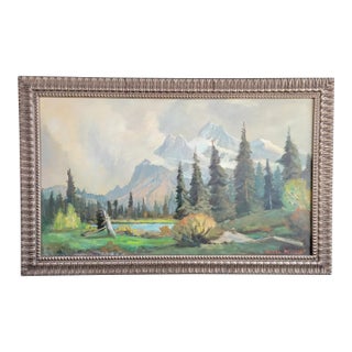 California Impressionistic Mountain Landscape Painting by Joseph H. Bennett For Sale