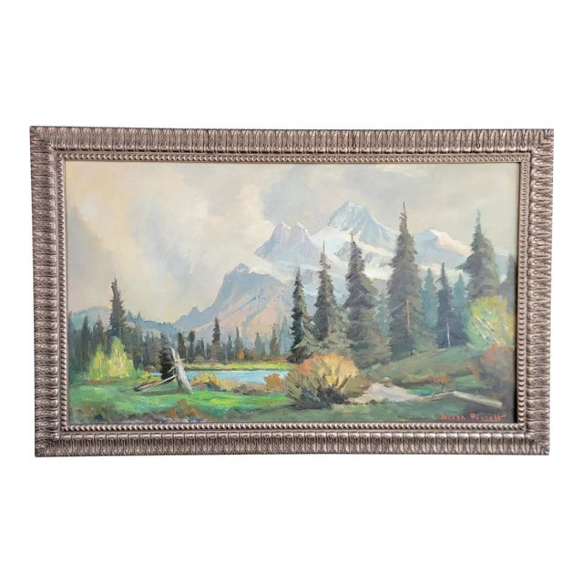 California Impressionistic Mountain Landscape Painting by Joseph H. Bennett For Sale