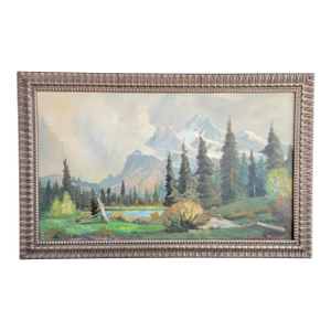 California Impressionistic Mountain Landscape Painting by Joseph H. Bennett