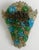 Art Nouveau 1920s Green and Blue Murano Sconce For Sale - Image 3 of 3