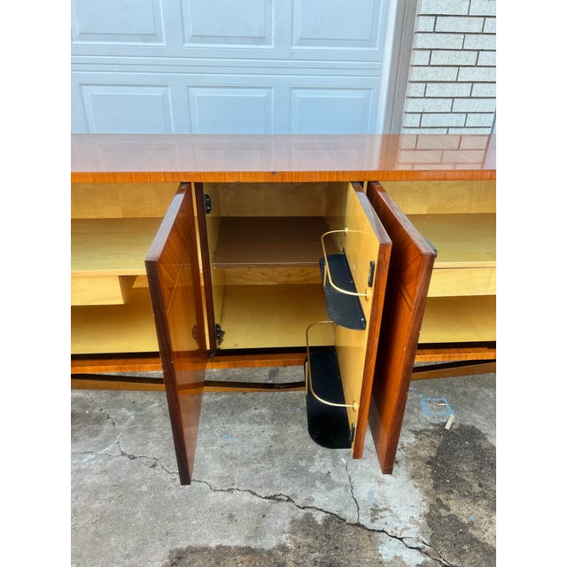 French Mid-Century Modern 1955's Mahogany 5 Door Sideboard For Sale - Image 4 of 12
