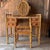 Cane and Bamboo Dressing Table with Oval Mirror and Stool, Set of 2 For Sale - Image 9 of 9