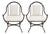 1980s Pair of Brass Horse Head Iron Armchairs For Sale