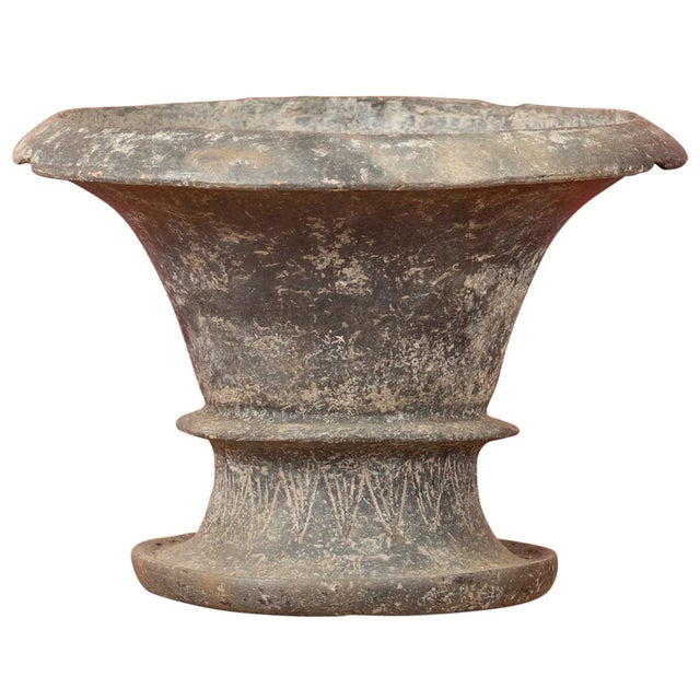 Chinese Han Dynasty Petite Vessel circa 202 BC-200 AD with Incised Motifs For Sale - Image 12 of 12