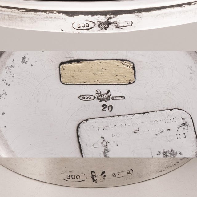 Silver Silver Cocktail Shaker, Naples, Italy, 1960s For Sale - Image 8 of 9