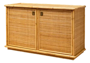 1970s Dal Vera Cane & Bamboo Cabinet