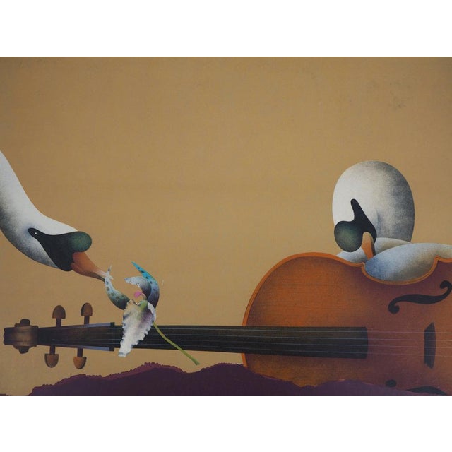 Modern Jean-Paul Donadini, Cygnes en harmonie, Lithograph For Sale - Image 3 of 5