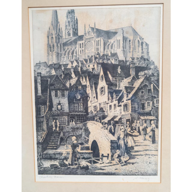 We are selling this limited edition pencil signed print by Andrew Karoly of Chartres France with original Association of...