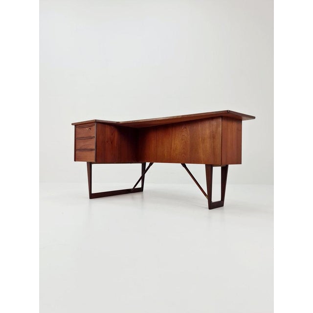 Danish Teak Desk by Peter Lovig Nielsen for Hedensted, 1960s For Sale - Image 4 of 11