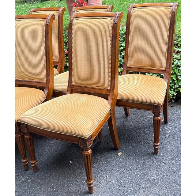 Ethan Allen Ethan Allen “Addison” Townhouse Collection French Regency Side Chairs - Set of 8 For Sale - Image 4 of 12