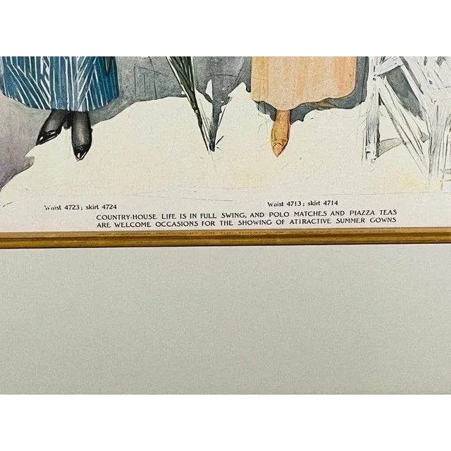 1900's Delineator Magazine Models' Page Framed and Matted For Sale - Image 10 of 11