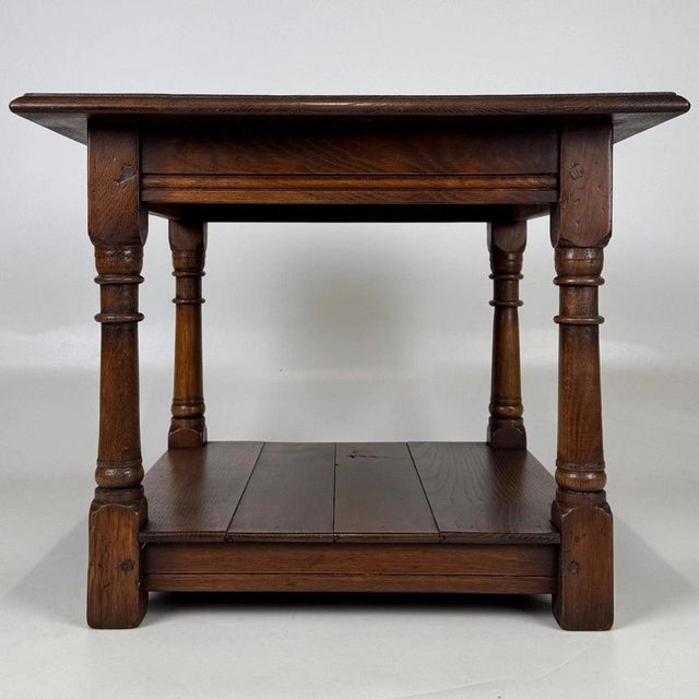20th Century English Small Oak Side Table For Sale - Image 10 of 12
