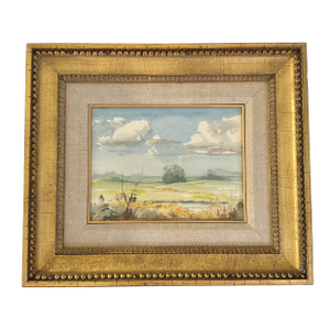 1970s Imogene Ragon Scenic Watercolor Painting Arkansas Plein Air Artist