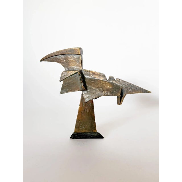 Wilbert Verhelst (American, 1923 - 2012) "The Hunter", cast bronze Brutalist sculpture, signed in ink on base "Verhelst,...