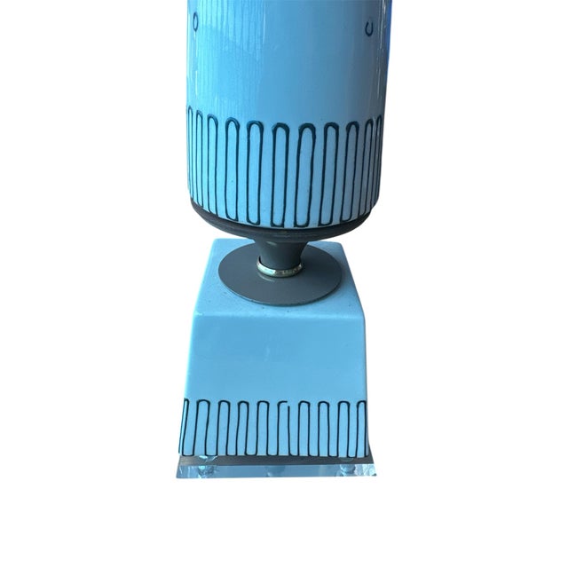 Mid-Century Modern Mid 20th Century Art Deco Ceramic Table Lamps - Pair For Sale - Image 3 of 4