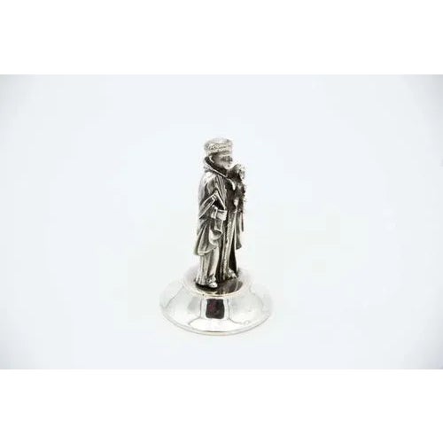 Saint Anthony with Child in Plain Silver For Sale - Image 3 of 4